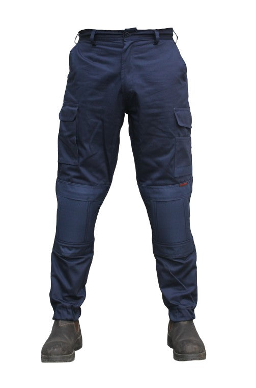 Eezneez Navy Pants - Elastic Cuffed Hem