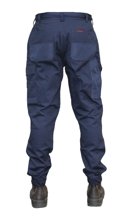Eezneez Navy Pants - Elastic Cuffed Hem