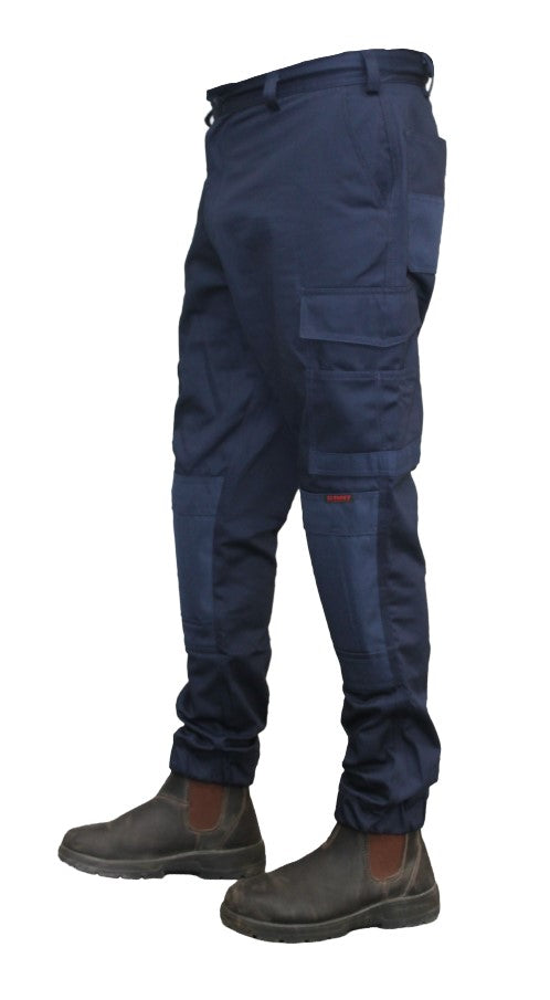 Eezneez Navy Pants - Elastic Cuffed Hem