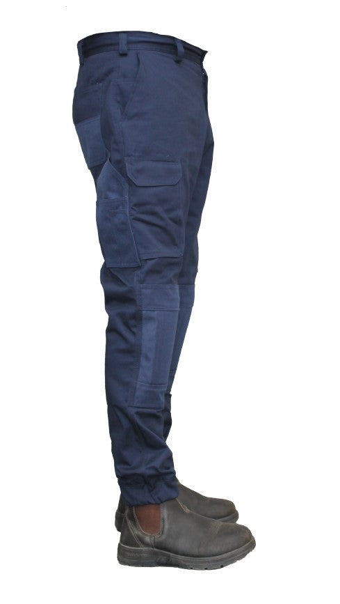 Eezneez Navy Pants - Elastic Cuffed Hem