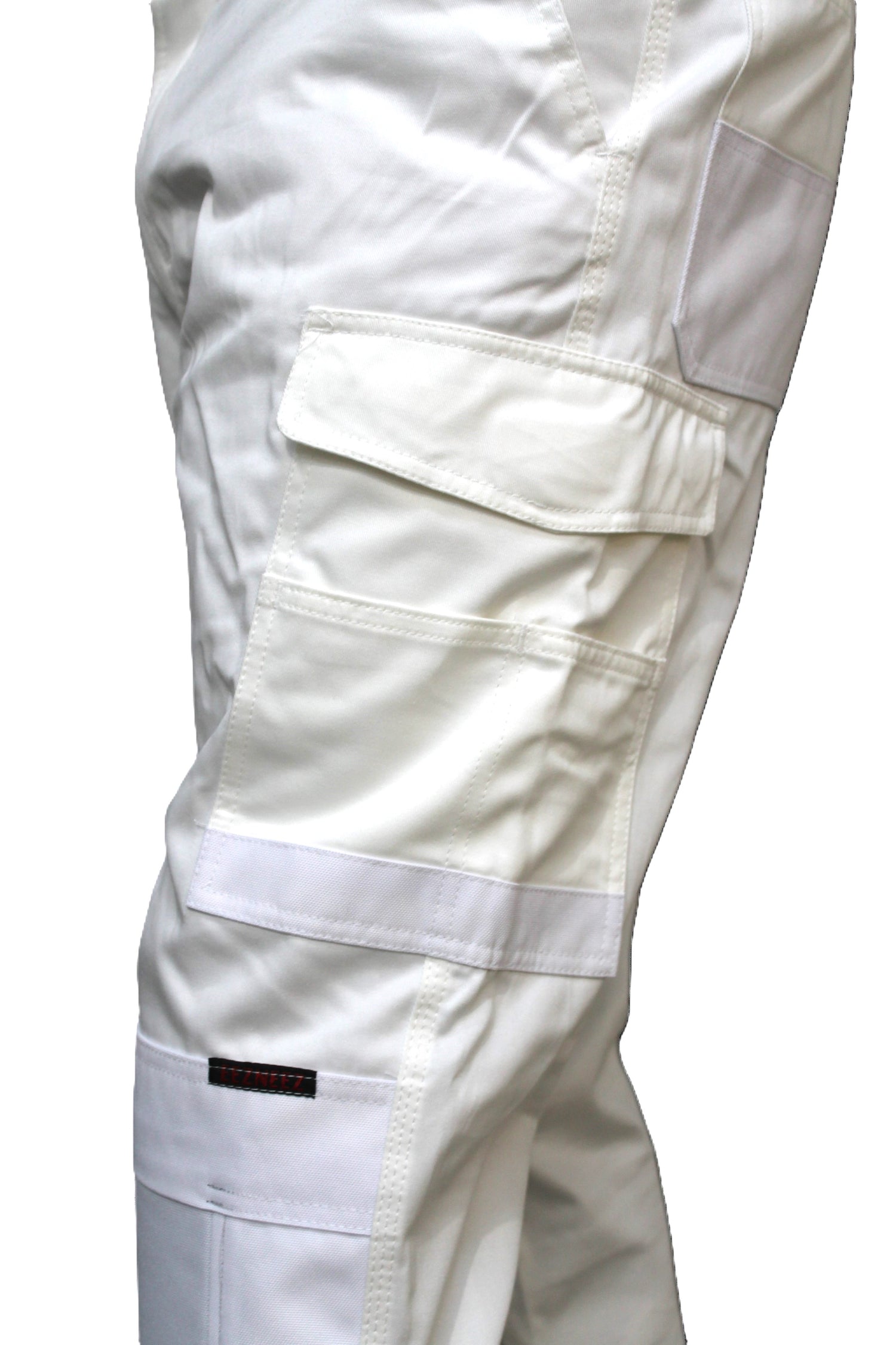 White Pants with Knee Pads